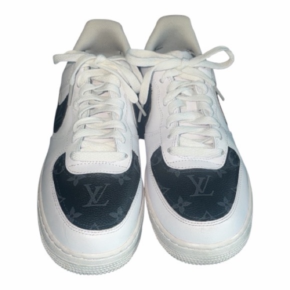 Nike White Custom LV Air Force 1 Black and White Men’s/Women’s Sneakers Size 10 - Picture 2 of 9